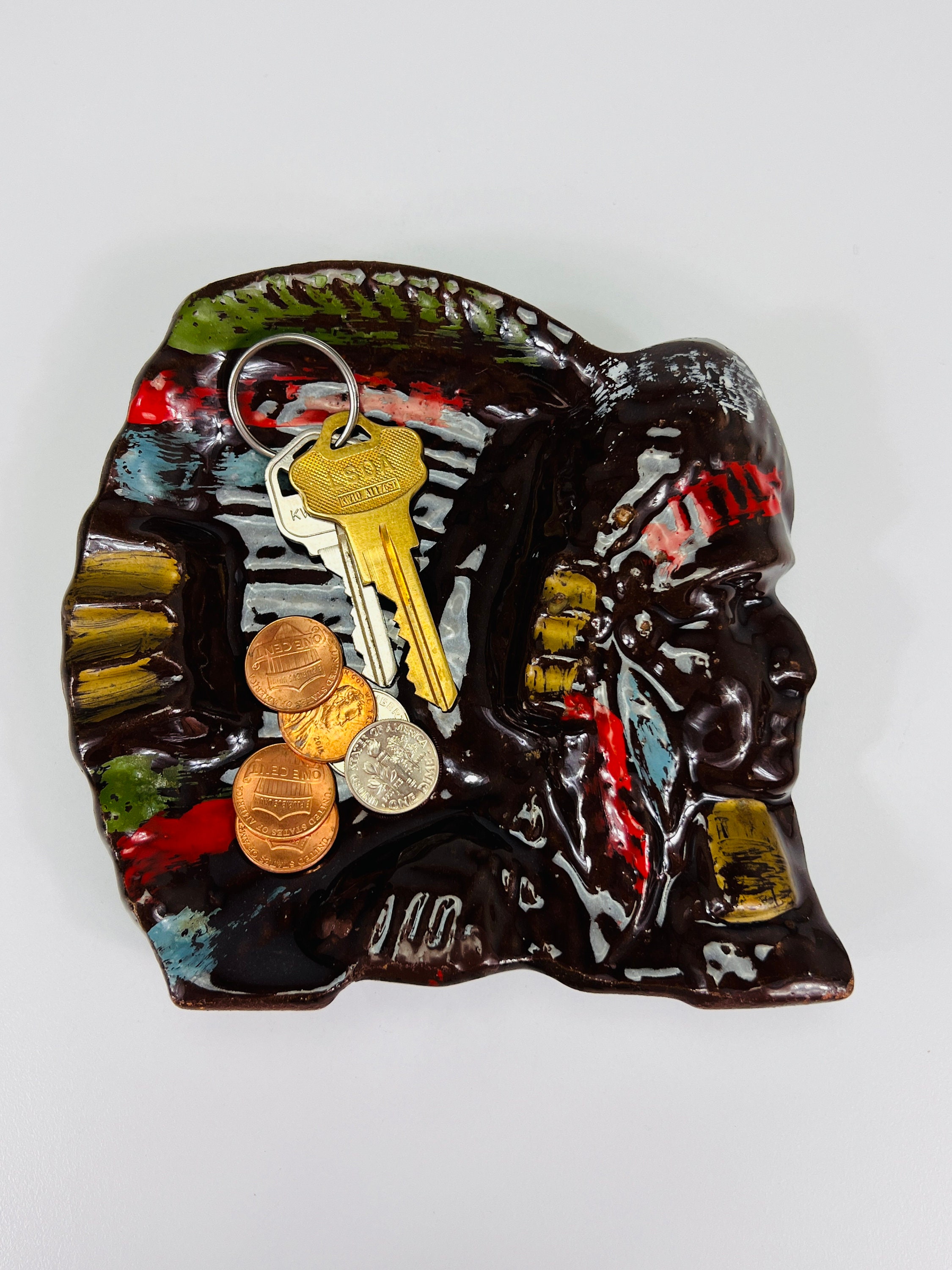 Native American Ashtray アメリカン　ビンテージ　灰皿 Vintage Native American Ashtray - Etsy
