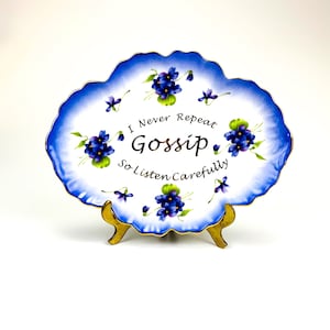 Ceramic Gossip Wall Plaque or Catchall