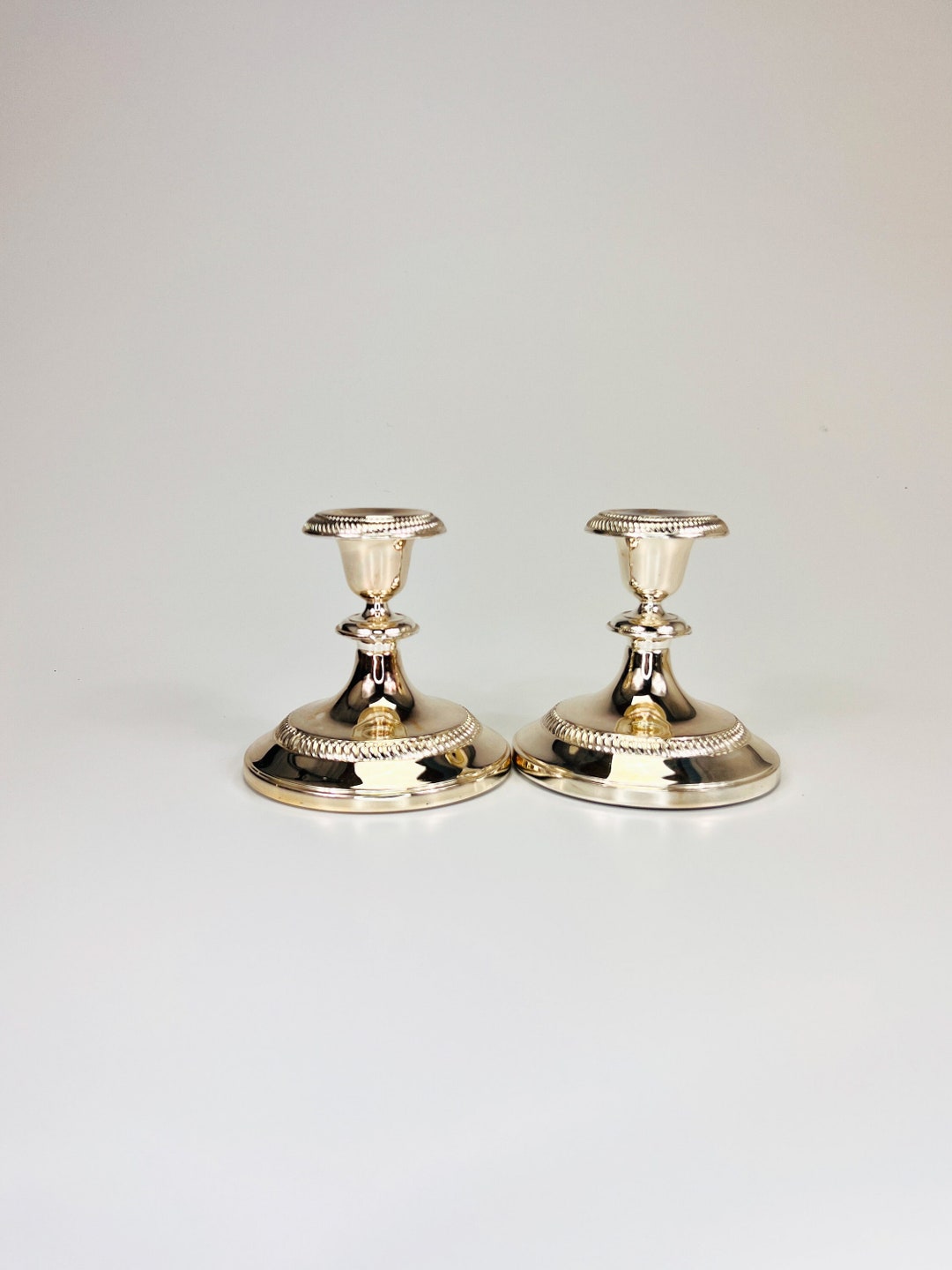 Silver Plated Candlestick Holders Etsy