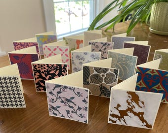 Mini Note Cards - 2.5" Cream Cardstock, Set of 25