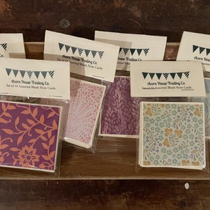 set of 10 mini note cards - 2.5&quot; x 2.5&quot; - Blank - Small Note Card - Tiny Notes - Cream Cardstock