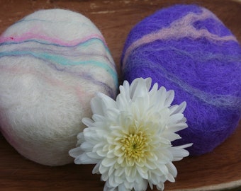 Set of 2 Felted Soaps, Great for Gifts, Soap and Washcloth All-In-One, Unique, Handcrafted, Hand-Made Soap, Colorful, gift