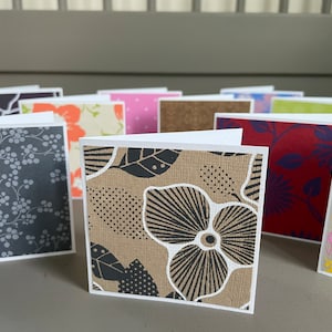 12 mini note cards with envelopes - 3 x 3 - Blank - Small Note Card Set