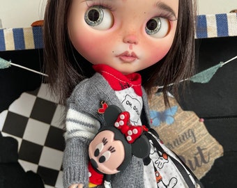 Blythe Doll Outfit: Dress, Tulle Skirt, Jacket & Hair Pins