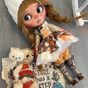 Outfit for Blythe dolls- dress for Blythe - set of сlothes for Blythe Dolls-dress for blythe doll