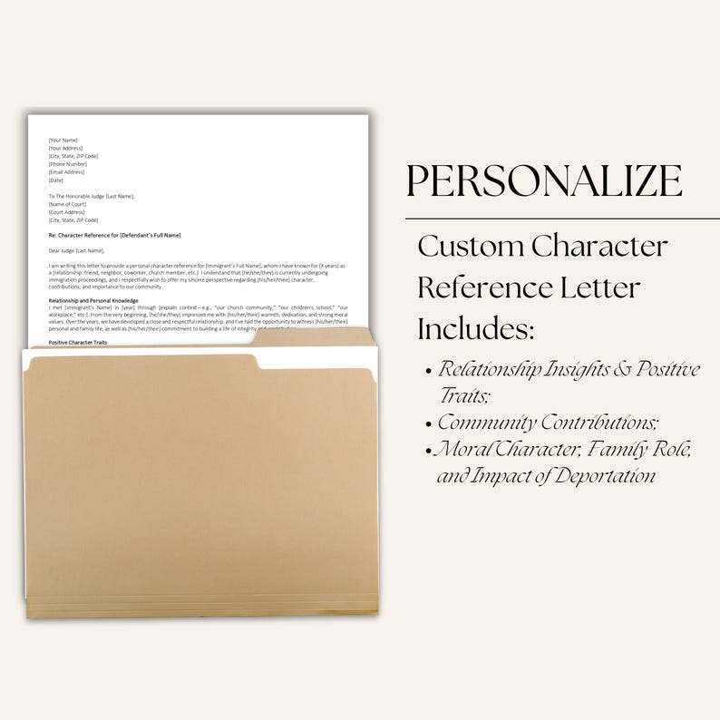 Court Character Reference Letter for Immigration Proceeding