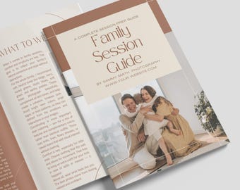 Family Photography Client Guide, Editable CANVA TEMPLATE for Photographers Mini, Welcome Guide Pre Written Content, Marketing Brochure G05
