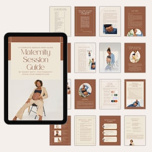 Maternity Photography Welcome Guide Canva Template, Client Prep & Pricing Brochure, Editable Session Style Guide for Photographers G07