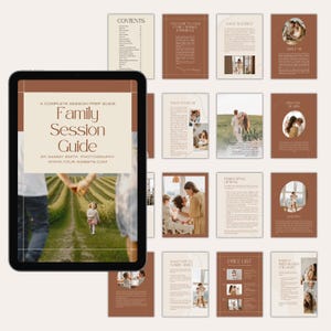 Family Photography Magazine Canva Template for Photographers, Welcome Package Marketing Photoshoot Guide Template INSTANT DOWNLOAD G05