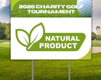 Modello Canva per sponsor di buche da golf, modello modificabile per torneo di beneficenza, download digitale di sponsorizzazioni di golf 24x18, stampabile all'istante DOC13