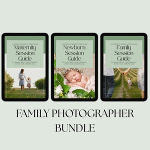Photography Welcome Guide Bundle - Family, Newborn & Maternity Client Prep Templates Canva, Pre-Written Editable Photographer Guide Set G09