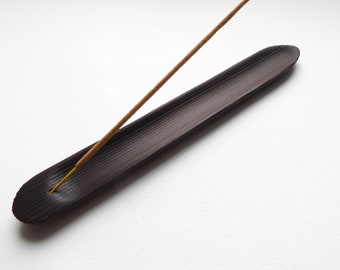 Incense Holder / Incense Burner / Incense Stick Holder Hand Carved Black Wooden Made In UK