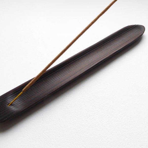 Incense Holder / Incense Burner / Incense Stick Holder Hand Carved Black Wooden Made In Scotland