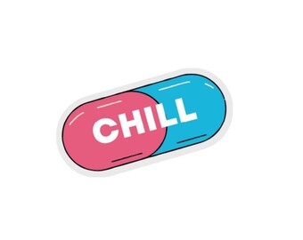 Chill Pill Sticker - Etsy Australia Chill Pill Sticker - Etsy Australia