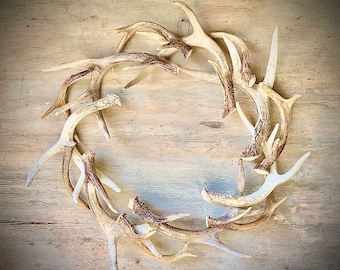 22" REAL Antler Wreath