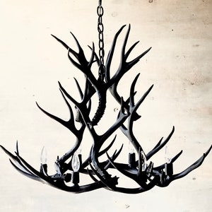 Antler Chandelier Matte Black