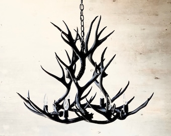 Antler Chandelier Matte Black