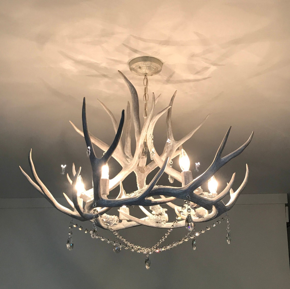 Antler Chandelier, Hand Crafted Using Naturally Shed Rustic Antlers ...