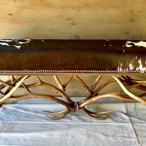 Antler Bench, hand crafted using the finest naturally shed antlers