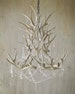 Antler Chandelier, hand crafted from real antlers adorned with authentic leaded crystals. 