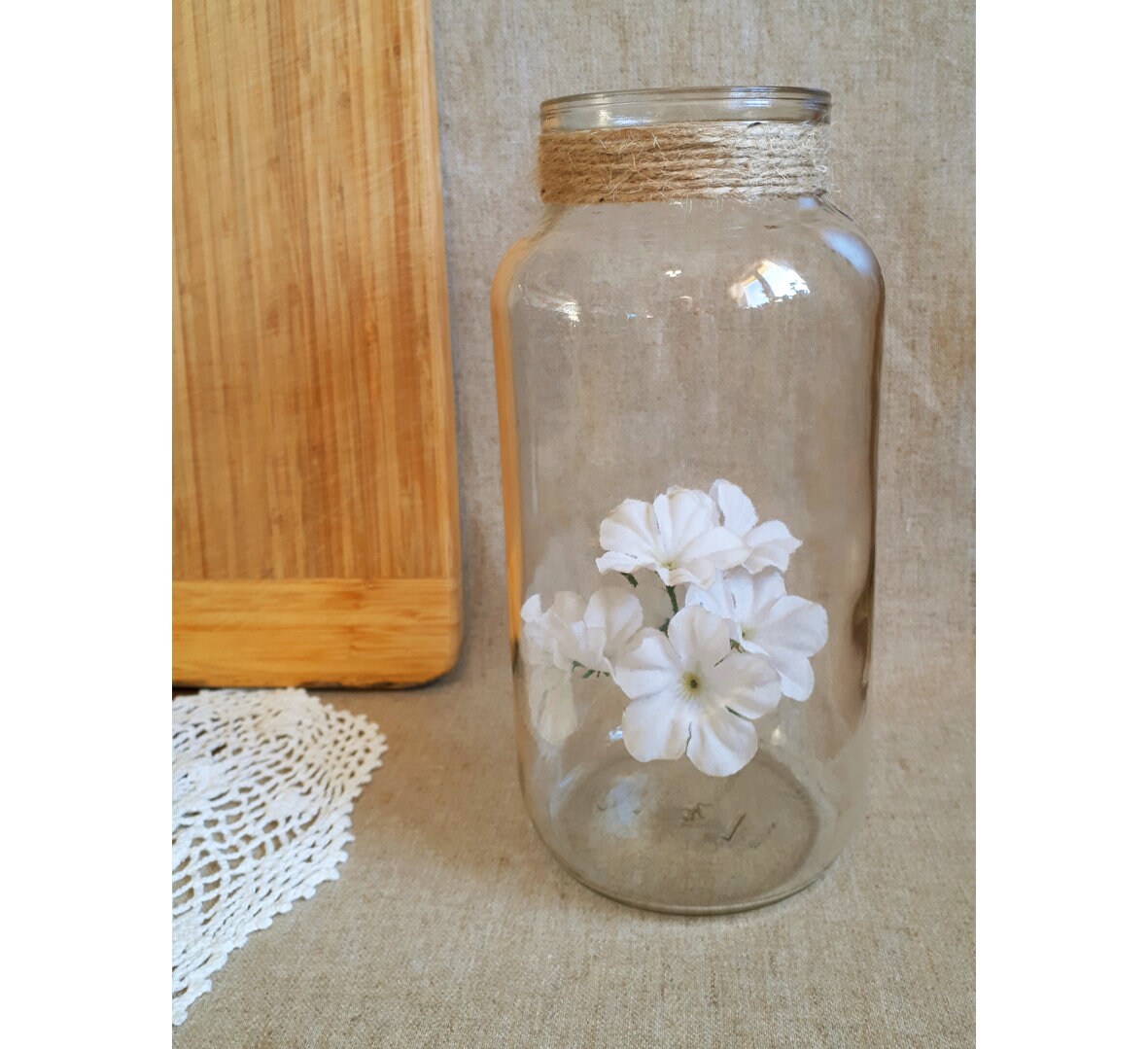 Height 9.44 in Tall glass vase Narrow vase branches Vintge Etsy