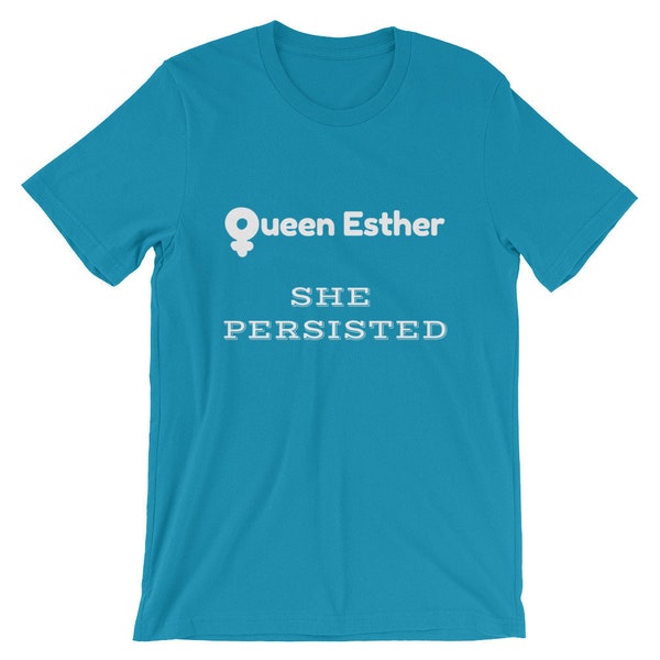 Empowered Queen Esther She Persisted Tee Shirt for Men and Women Feminism Judaism