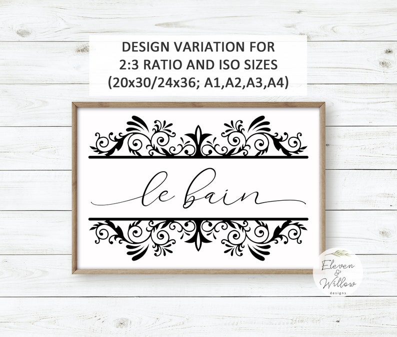 French Bathroom Sign Printable le Bain Bathroom Etsy