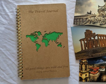 Worldschooling Journal | Digital Nomad Travel Journal | World Map Sketchbook | Cruise Sketchbook | Honeymoon Journal | World Travel Book