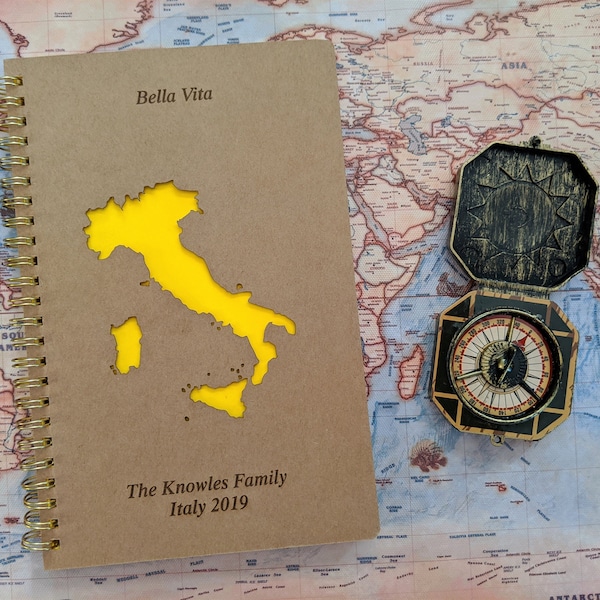 Italy Travel Journal | Italy Gift | Italy Sketchbook | Italy Honeymoon | Italy Vacation Notebook | Graduation Gift | Travel Memory Book