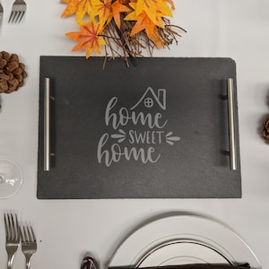Slate Tray | Housewarming Gift | Gift for Home | New Home Gift | Realtor Gift | Serving Board | Engraved Cheese Board | Charcuterie Board