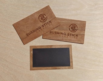 Wood Magnets | Wood Magnet Business Cards | Wood Cards with Magnet Back | Engraved Wood Business Cards | Wood Business Cards | Wood Cards