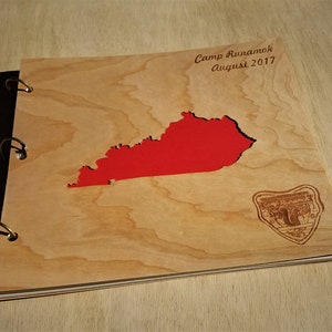 Travel Gift | States of the US Photo Album | Wood Family Album | Travelers Gift | Adventure Album | Travel Scrapbook | Wedding Gift