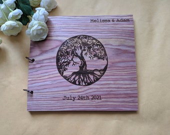 Tree of Life Scrapbook | Wedding Gift | Gift for Her | Family Gift | Wood Guest Book| Anniversary Gift| Family Album| Wedding Scrapbook