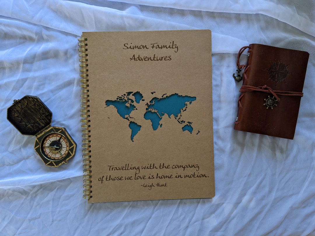 World Map Travel Journal Travel Gift Christmas Gift Traveler Sketchbook Adventurer Journal World