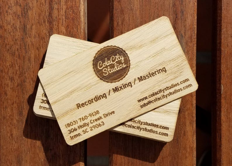 Wood Business Cards One Sided Business Cards Laser