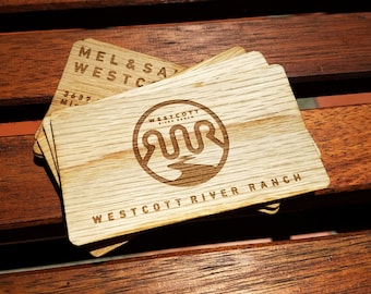 Wood Business Cards | Double-sided Business Cards | Engraved Business Cards | Custom Wood Business Cards | Engraved Wood Business Cards