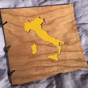 Regalo de viaje a Italia / Regalo de Italia / Luna de miel en Italia / Álbum de vacaciones en Italia / Álbum de viajes / Álbum de fotos de Italia / Álbum de recortes de viajes / Libro de recuerdos