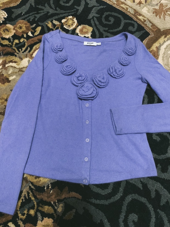 Moschino lavendar cardigan, authentic, size small/