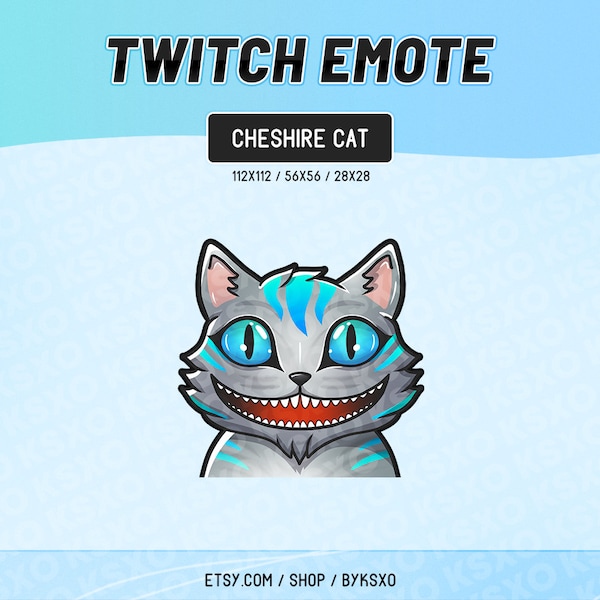 Cheshire Cat emote for twitch | Alice in wonderland | Twitch stream assets | emot twitch