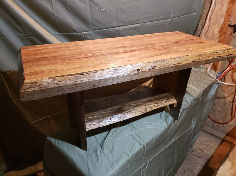 RECLAIMED LIVE EDGE wood coffee table Etsy