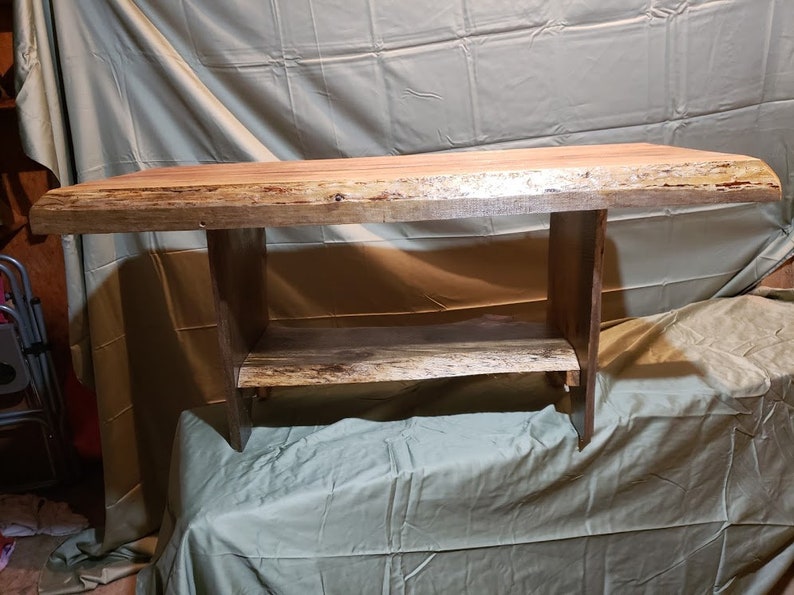 RECLAIMED LIVE EDGE wood coffee table Etsy
