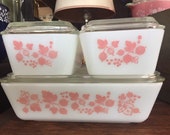 Pyrex Pink Gooseberry Refrigerator Set