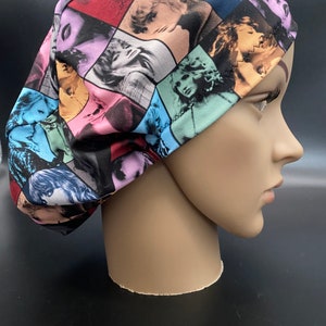 Pop star scrub hat, eras tour euro style scrub cap, pop music surgical cap image 6