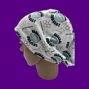 General surgery scrub hat,  euro style scrub cap, surgical cap