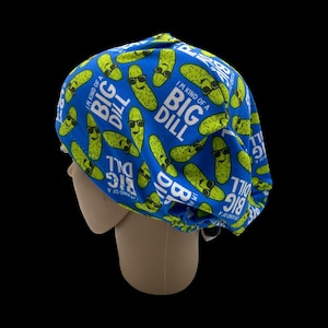 Gorro quirúrgico grande con eneldo, gorro quirúrgico estilo europeo con pepinillos, gorro quirúrgico divertido