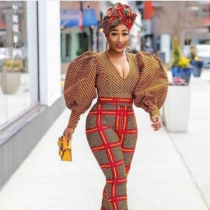 NINI jumpsuit,African print,ankara,ankara jumpsuit,women fashion,ankara with headwrap,african,trendy,sales,women clothing,black friday sales