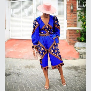 African YETUNDE  jumpsuit,ankara jumpsuit,african print,ankara,beautiful ankara jumpsuit,african women ,trendy ankara,black friday sales.