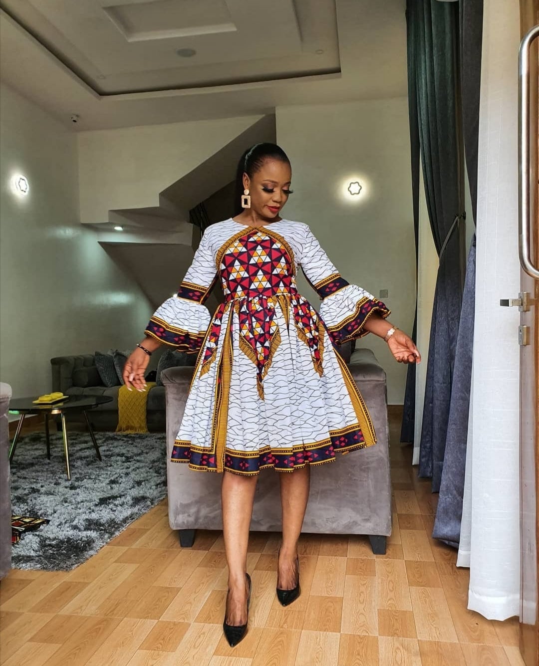 Stylish African dress Ankara dress African print dress -  Portugal