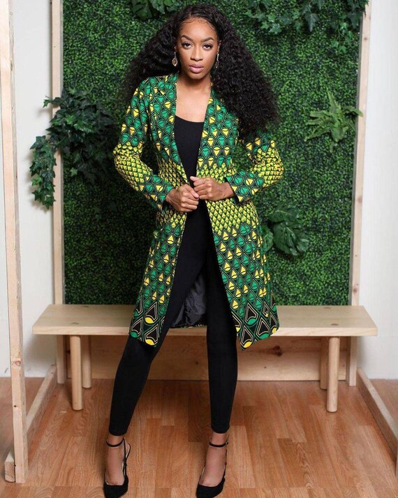 African Print Amaka Jacket Women Coatankara Coatafrican - Etsy Singapore
