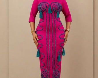 African print inspired dress, cotton dress, maxi dress, women clothing, wedding guest dress, church dress,Ankara dress, summer,women fashion